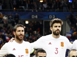 Foto de equipo de España ante Francia