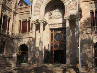 Fachada del Palau de Justícia, sede del TSJC y de la Audiencia de Barcelona