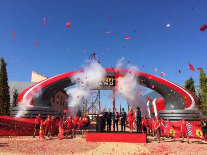 Acto de inauguración institucional de Ferrari Land en PortAventura.