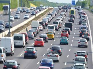 Tráfico, atasco, coches, vehículos, carretera,