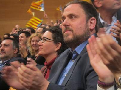 Junqueras en el último mitin de campaña