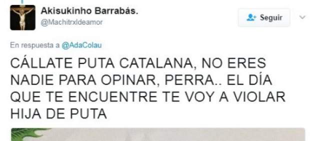 insultos y amenazas a Ada Colau insultos y amenazas a Ada Colau