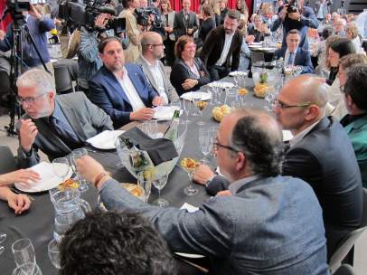 El conseller Oriol Junqueras en el almuerzo-debate Moment Zero.