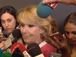 Esperanza Aguirre, con lágrimas en los ojos Esperanza Aguirre, con lágrimas en los ojos