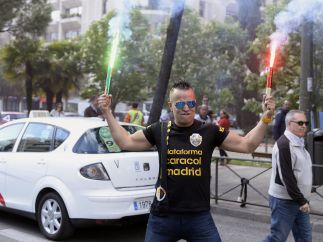 Los taxistas, en huelga