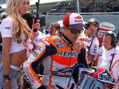 Marc Marquez en la parrilla de salida del Circuito de Jerez
