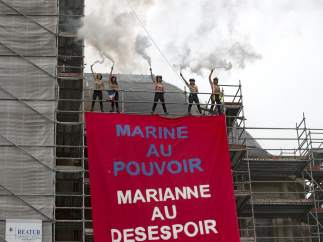 Protesta de Femen contra Le Pen