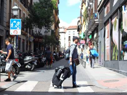 Un turista en el distrito Centro