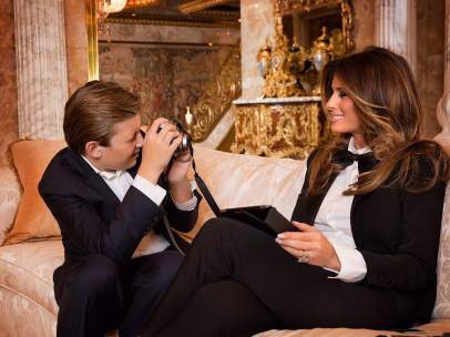Melania y Barron Trump