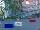 Banderas españolas en Barcelona Banderas españolas en Barcelona