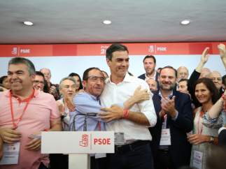 Pedro Sánchez tras ganar las primarias
