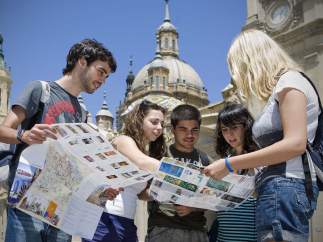 Turistas en Zaragoza