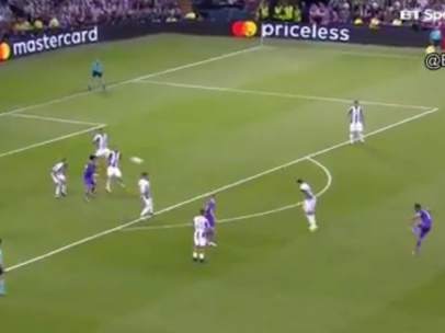 Gol de Casemiro (1-2) en la final de Champions 2017 en Cardiff.