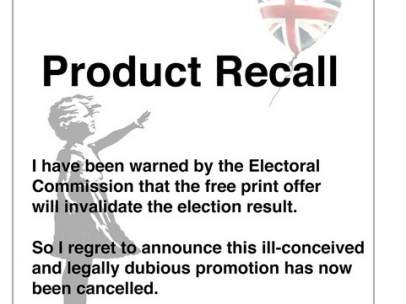 Banksy cancela su acción por las elecciones