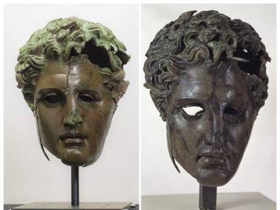 Cabeza de bronce del rey helenístico Demetrio Poliorcetes, en el Prado
