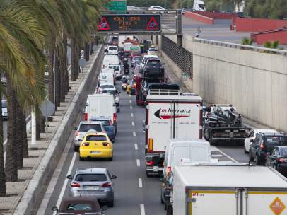 Atascos en Barcelona.