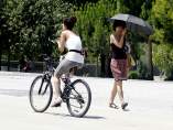 Ejercicio, sol, calor, temperaturas, buen tiempo, paseando, bicicleta