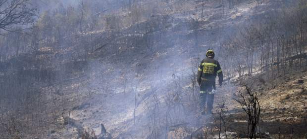 Incendio en la sierra Calderona
