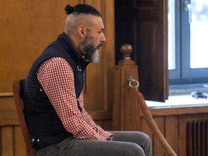 El doble parricida de Moraña, durante el juicio.