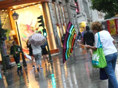 Lluvia en Madrid.