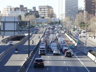 Tráfico, Madrid, cortes de tráfico por contaminación, coche, coches, vehículo
