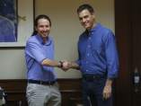 Los líderes de Podemos, Pablo Iglesias y del PSOE, Pedro Sánchez. Los líderes de Podemos, Pablo Iglesias y del PSOE, Pedro Sánchez.