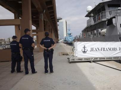 Agentes de aduana franceses que han colaborado con España en el dispositivo antidroga Pascal 2017
