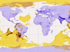 El mapa de qué hay en las antípodas de cada punto de la Tierra