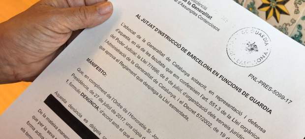 Denuncia del Govern a la Guardia Civil