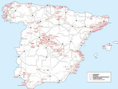 Mapa puntos conflictivos carreteras