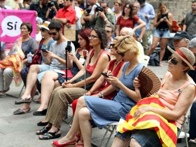 Campaña unitaria por el 'sí' en el referéndum de Cataluña.