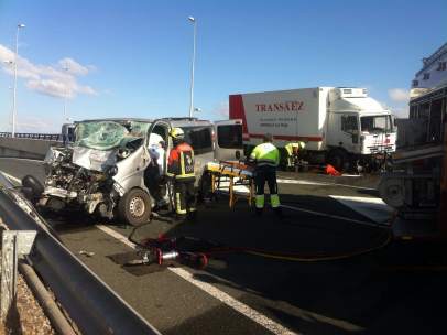 Accidente en Calahorra en la N-232