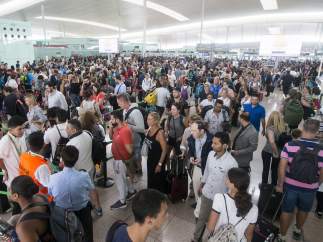 Colas en El Prat