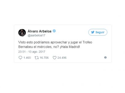 Arbeloa, en Twitter