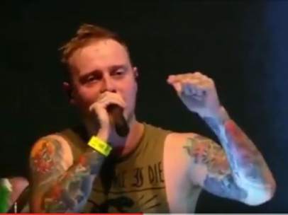 Sam Carter durante el concierto en el festival Lowlands (Holanda).