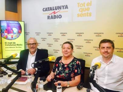 Lluís Corominas (JxSí), Gabriela Serra (CUP) y Jordi Orobitg (JxSí).