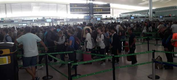 Colas en el Aeropuerto de El Prat