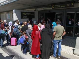 Refugiados sirios llegan a España