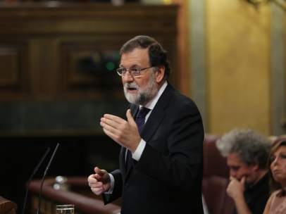 El presidente del Gobierno, Mariano Rajoy, en el Congreso.
