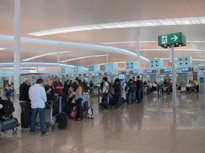 Terminal T1 Aeropuerto de El Prat Barcelona.
