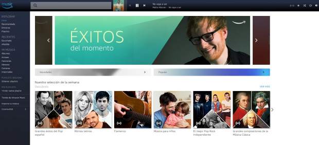 Amazon lanza en España su servicio de música en 'streaming' para competir con Spotify Amazon lanza en España su servicio de música en 'streaming' para competir con Spotify