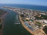 Vista aérea de Punta Umbría (Huelva), declarado Municipio Turístico.