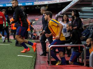 Jordi Alba con la Estelada en la camiseta