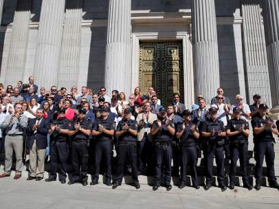 Concentración policial en el Congreso