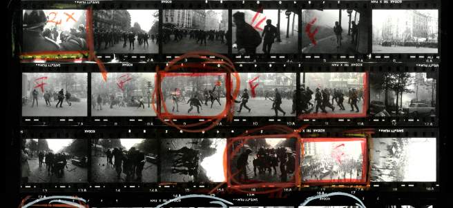 Hoja de contacto del fotógrafo Bruno Barbey
