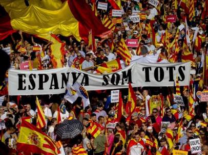 Manifestación antiseparatista en Barcelona