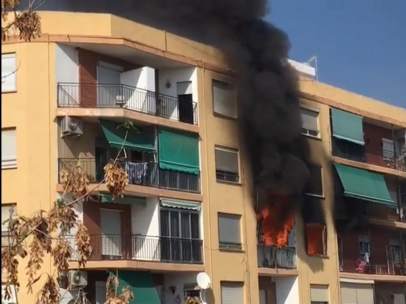 Incendio en un edificio de Puçol