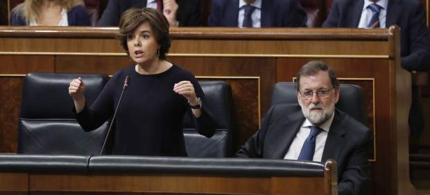 Soraya Sáenz de Santamaría y Mariano Rajoy