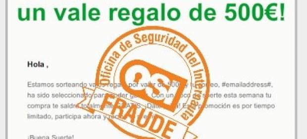 Falsos cupones de descuento