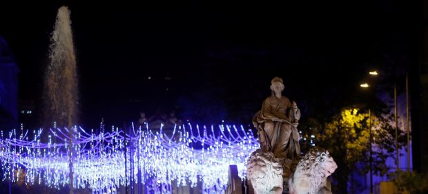 La Cibeles, iluminada